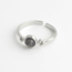 "Danira" ring LABRADORITE SILVER - stainless steel (adjustable)