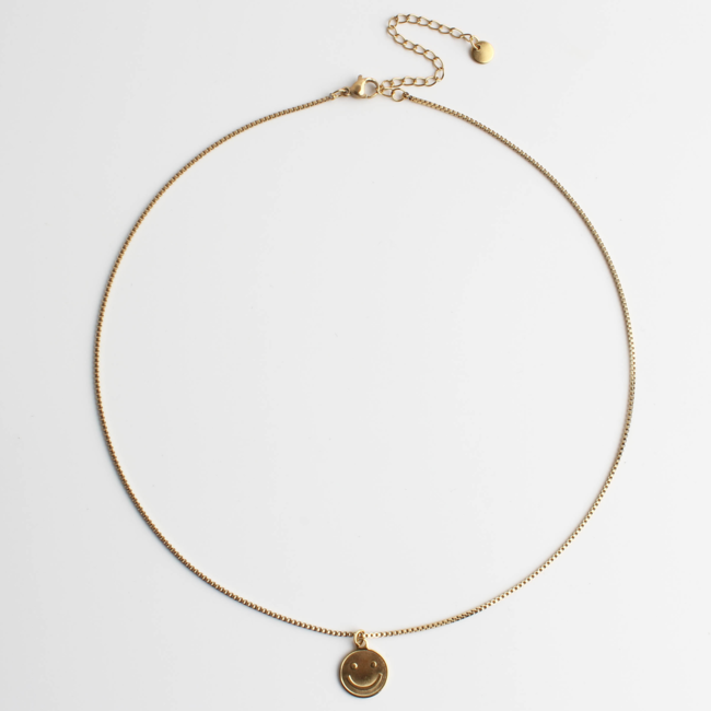 'Smiley' COLLAR ORO - Acero inoxidable