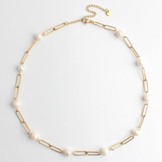'Pearly chain' NECKLACE - Stainless Steel