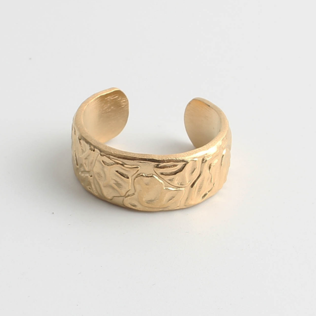 'Oona' ring gold - stainless steel (adjustable)