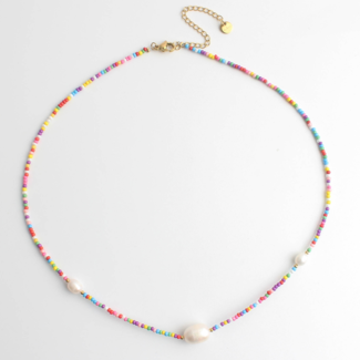'Pearls, pearls, pearls' necklace - stainless steel