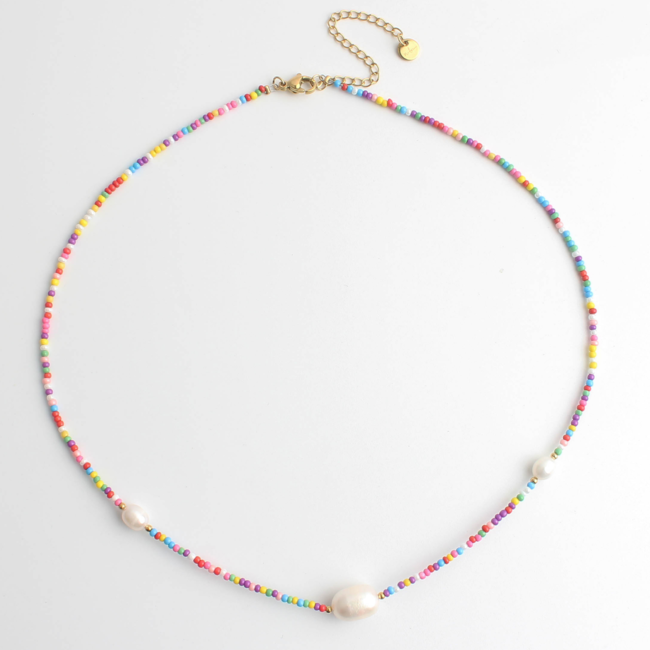 Halskette „Perlen, Perlen, Perlen“ – Edelstahl
