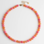 Collier 'Oliviana' Rose Clair & Orange - acier inoxydable