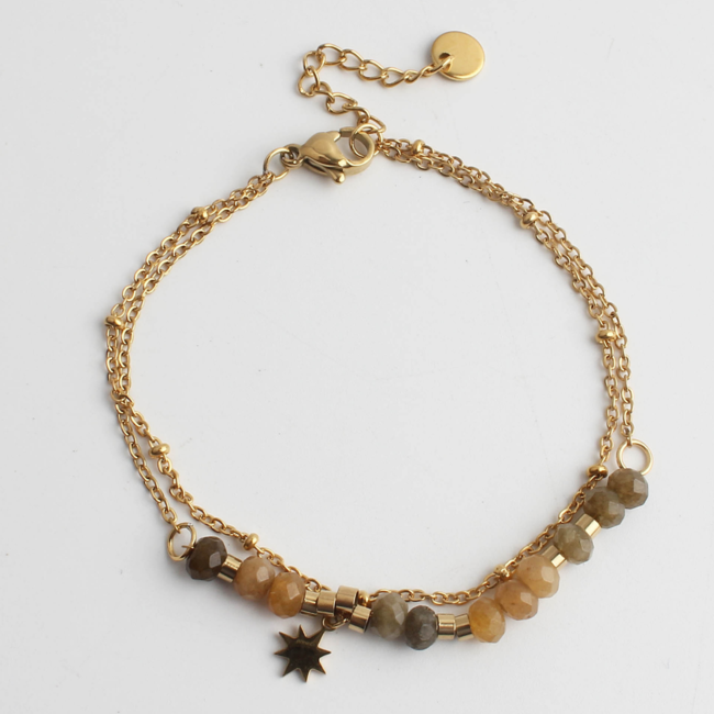 'Csilla' PULSERA OROMARRÓN - Acero Inoxidable