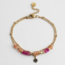 'Csilla' PULSERA ORO CHERRY-ORANGE - Acero Inoxidable