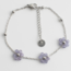 'Dahlia' Bracelet ARGENT VIOLET - Acier Inoxydable