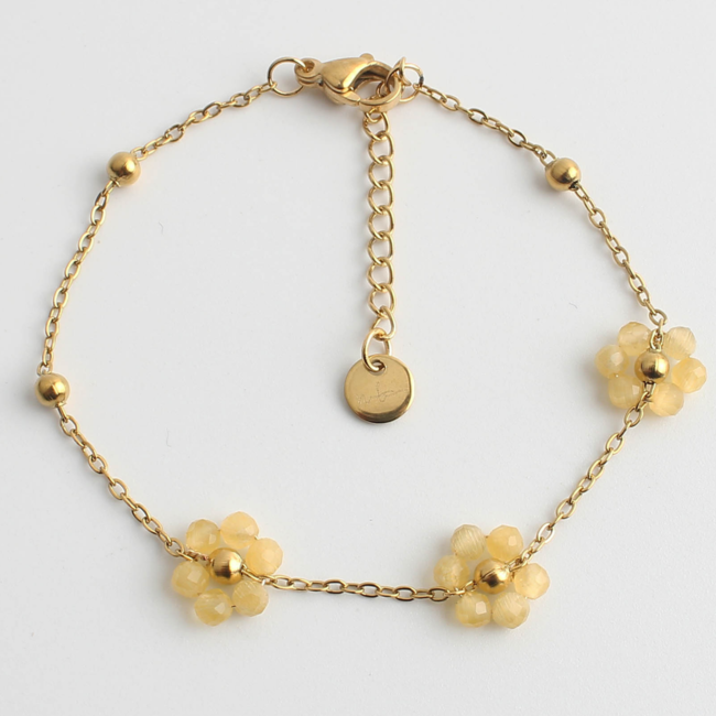 'Dahlia' Bracelet ORO JAUNE - Acier Inoxydable