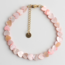 'Heart to heart' ARMBAND Pastel pink - Edelstahl