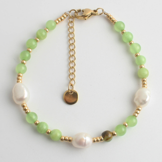 'Kira' Bracelet VERT - Acier inoxydable