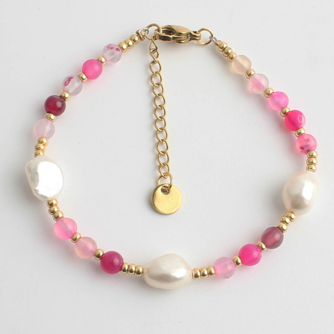 'Kira' Bracelet ROSE - Acier inoxydable