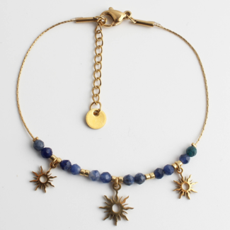 "Kyra" Bracelet GOLD DARK BLUE - Stainless steel