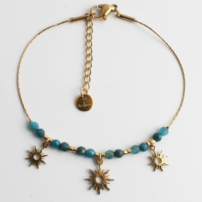 "Kyra" Bracelet GOLD TURQUOISE - Stainless steel