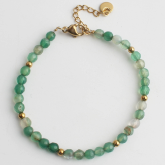 Livia' ARMBAND GREEN - Edelstahl