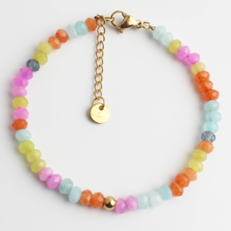 Bracelet 'Rose' Multicolore - acier inoxydable