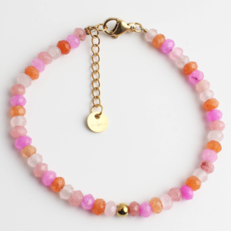 Bracelet 'Rose' Rose & Orange - acier inoxydable