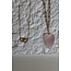 'I Love you' necklace silver - stainless steel