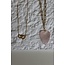 'I Love you'' necklace gold - stainless steel