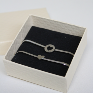 'Endless Love' Bracelet Set SILVER - stainless steel