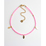 'Palma' Anklet Pink - Stainless steel