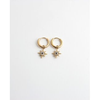 'Nyna' Pendientes ORO - acero inoxidable