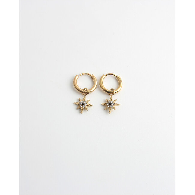 'Nyna' Boucles d'oreilles  OR - acier inoxydable