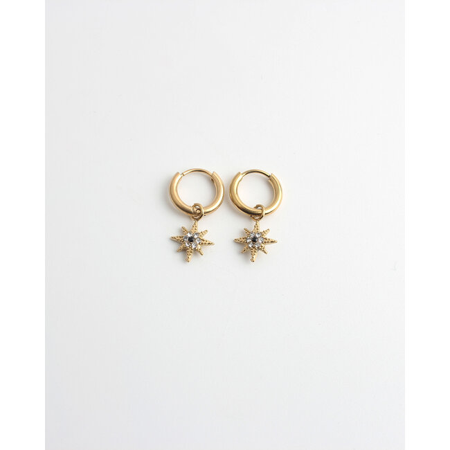 'Nyna' Pendientes ORO - acero inoxidable