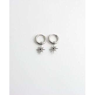 'Nyna' Boucles d'oreilles  ARGENT  - acier inoxydable