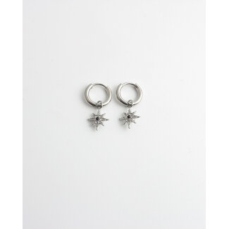 'Nyna' earrings SILVER - stainless steel