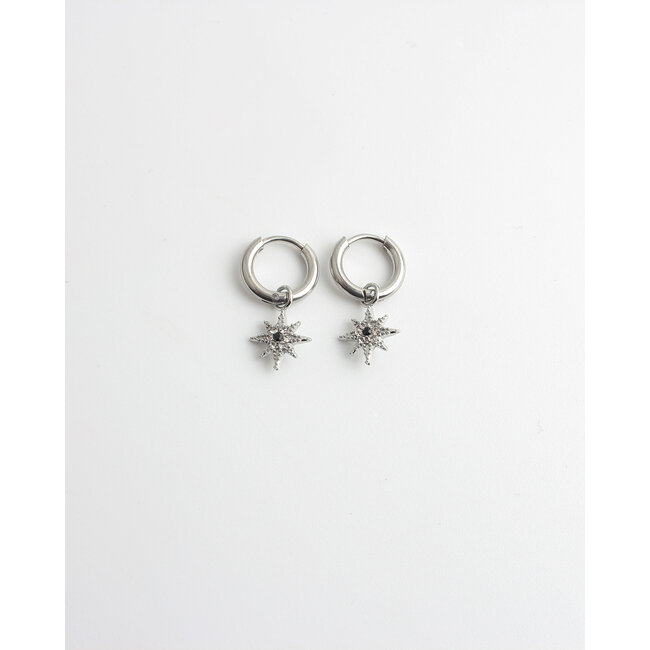 'Nyna' Pendientes PLATA - acero inoxidable