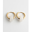 'Eleonora' Earrings White - Stainless steel