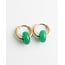 'Eleonora' Boucles d'oreilles Vert - Acier inoxydable