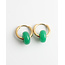 'Eleonora' Earrings Green - Stainless steel
