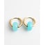 'Eleonora' Boucles d'oreilles Blue - Acier inoxydable