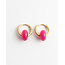 'Eleonora' Boucles d'oreilles Rose - Acier inoxydable