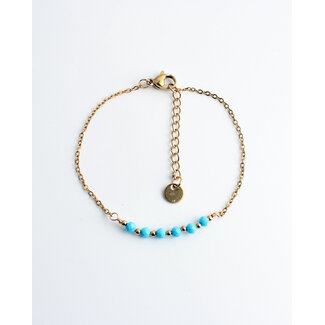 'Merel' Bracelet Bleu - Acier inoxydable