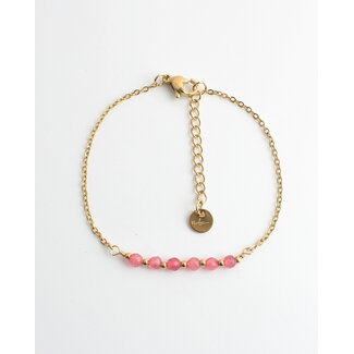 'Merel' Armband Rosa - Edelstahl