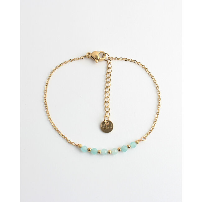 'Merel' Pulsera LUZ Azul - Acero inoxidable