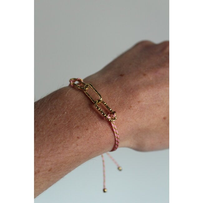 'Marina' Armband Rosa - Edelstahl