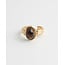 'Megane' Brown Natural Stone ring - stainless steel (verstelbaar)