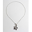 'Fleur' flower necklace silver - stainless steel