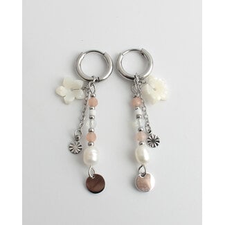 'Pamela' boucles d'oreilles Argent - Acier inoxydable