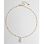 'Dani' Collier Quartz rose - Acier inoxydable