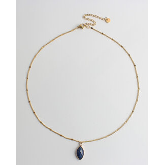 'Dani' Collier Bleu - Acier inoxydable