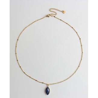 'Dani' Halskette Blau - Edelstahl