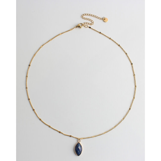 'Dani' Collier Bleu - Acier inoxydable