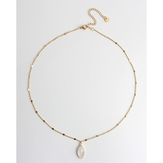 'Dani' Collier Blanc - Acier inoxydable