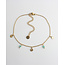 'Chersonissos' Anklet Turquoise & Gold - stainless steel