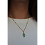 Collier 'Dani' Pierre turquoise - Acier inoxydable