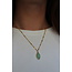 'Dani' Necklace Green adventurine - Stainless steel
