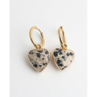 'Cherish' earrings Leopard - stainless steel